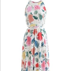 Chicwish Abstract Halter Midi Dress